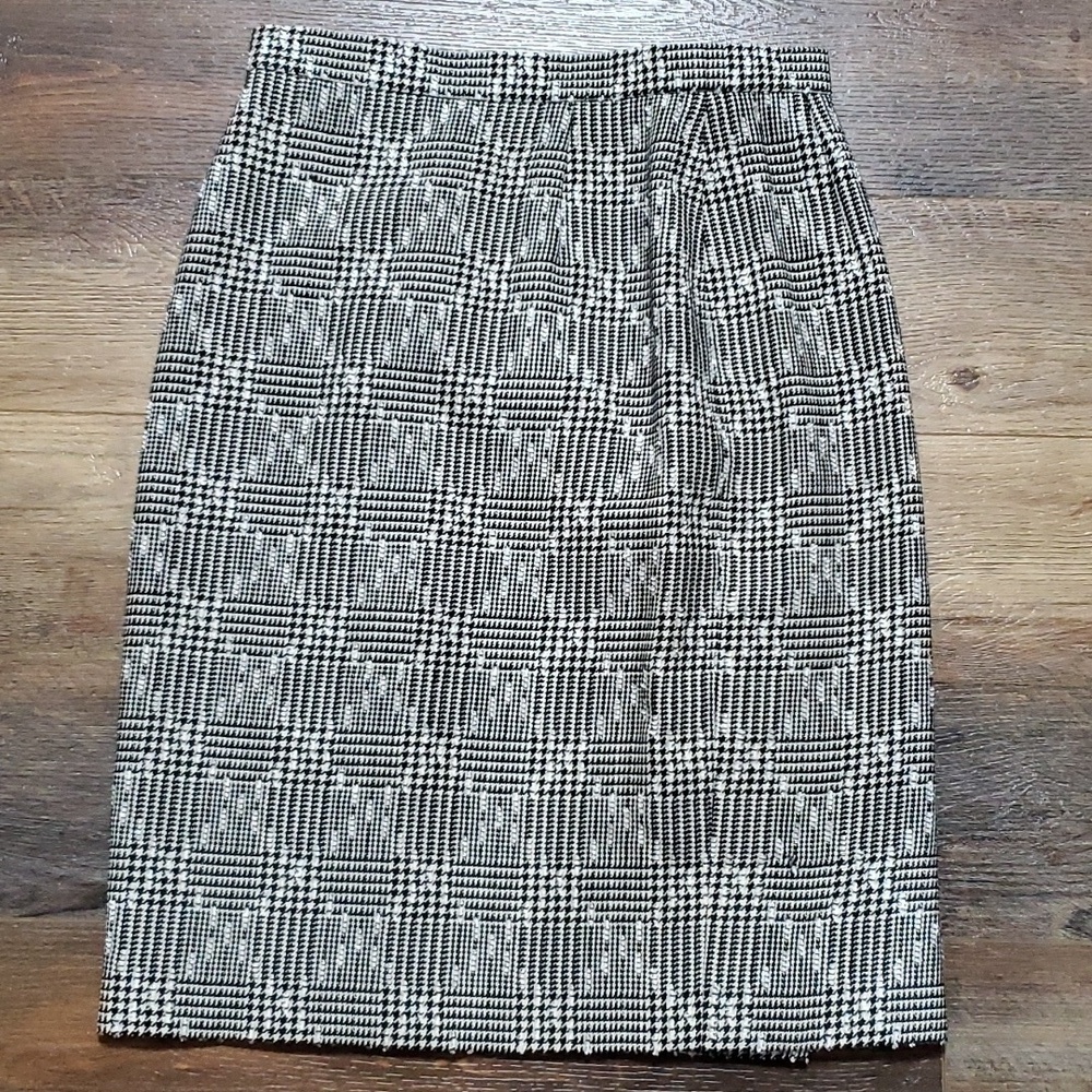 Escada textured lined tweed style vintage pencil skirt